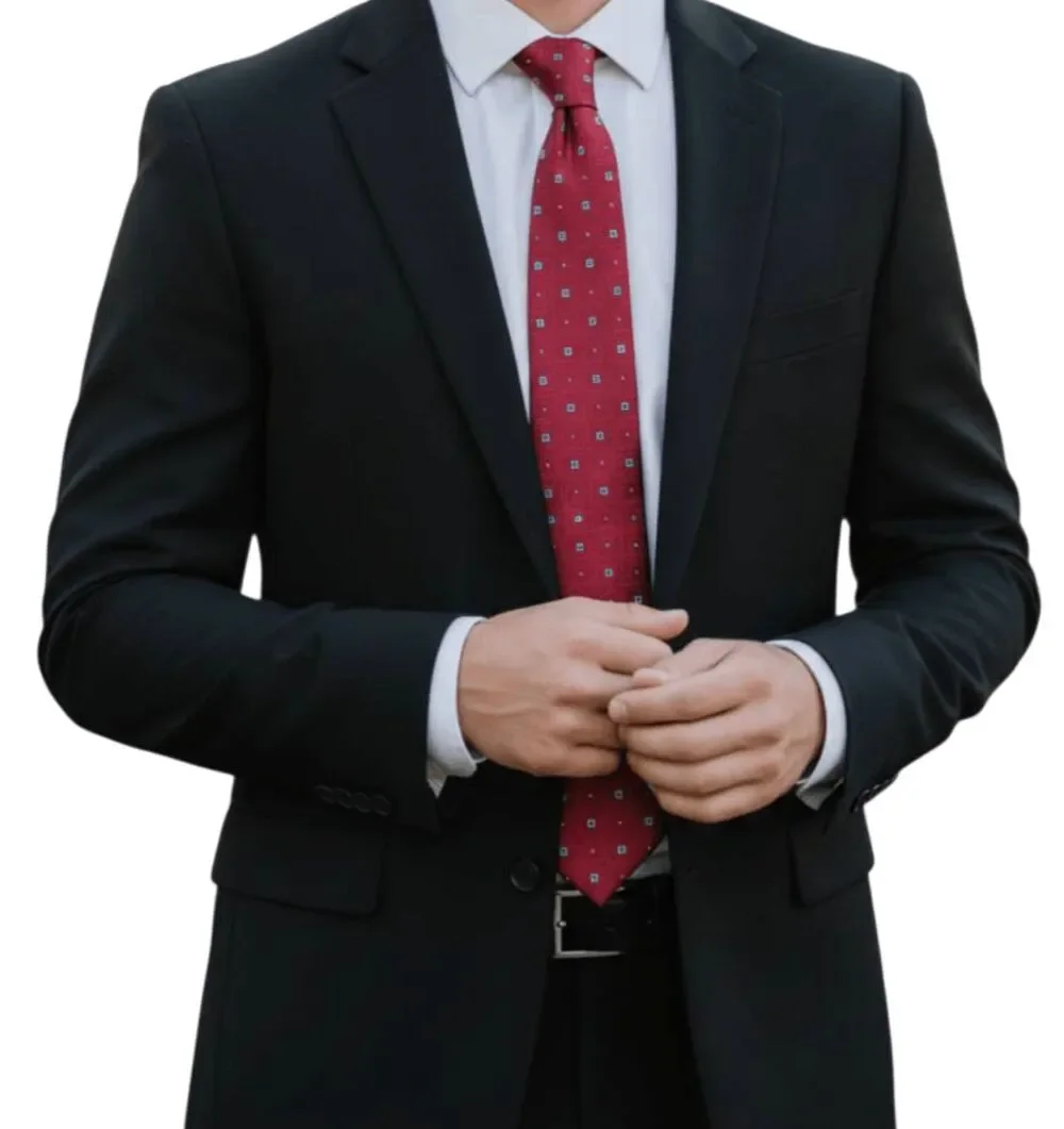 HICKORY FREEMAN Hand Tailored Formal Silk Tie